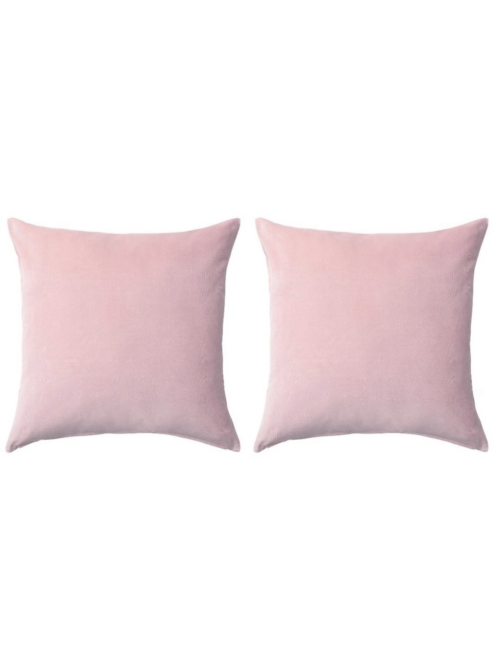 IKEA Sanela Pale Pink Cotton Velvet Pillow Covers 20x20 Set of 2